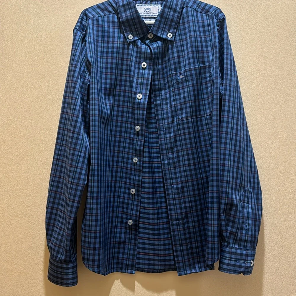 Kids Southern tide intercoastal button up size M - Picture 1 of 2